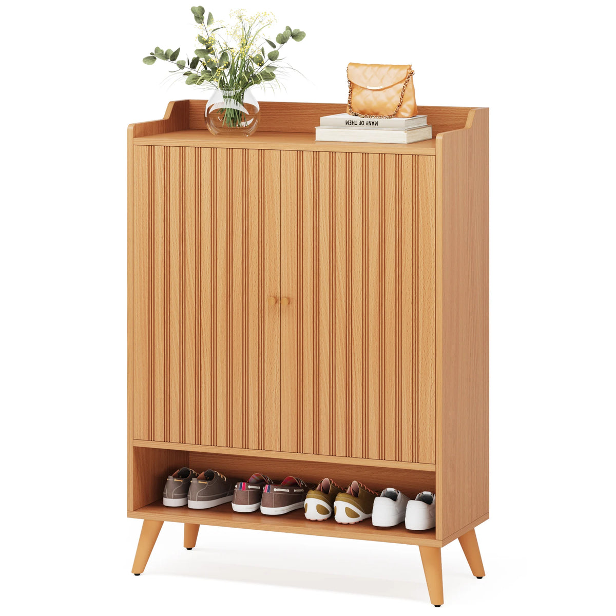 Tribesigns Modern Wood Shoe Cabinet