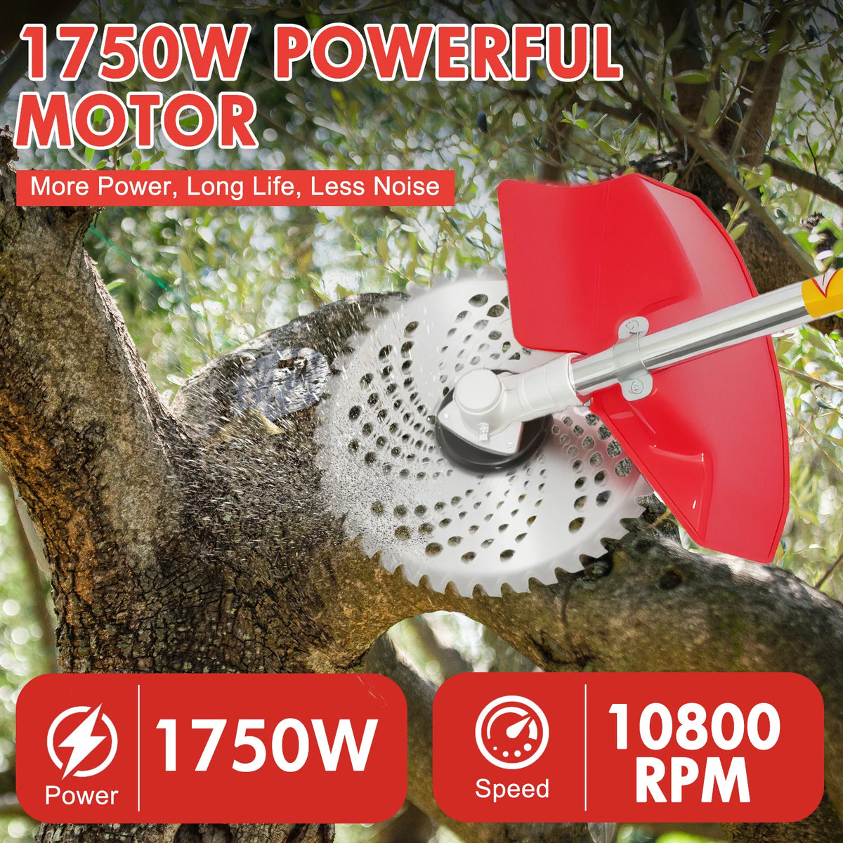 52cc 4-In-1 Gas Engine Garden Trimmer And Mower