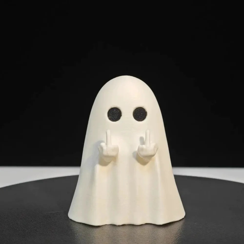 Whimsical Ghost Resin Figurine Spooky Halloween Shelf Decor