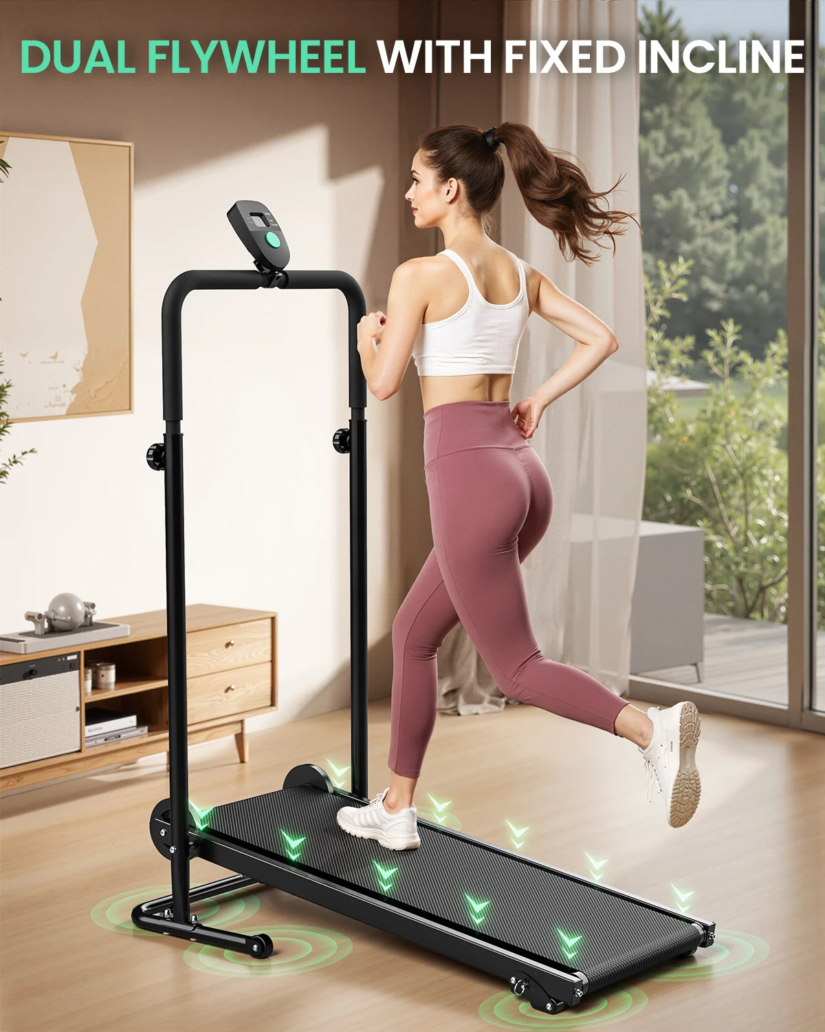 Akluer Mechanical Folding Treadmill For Home