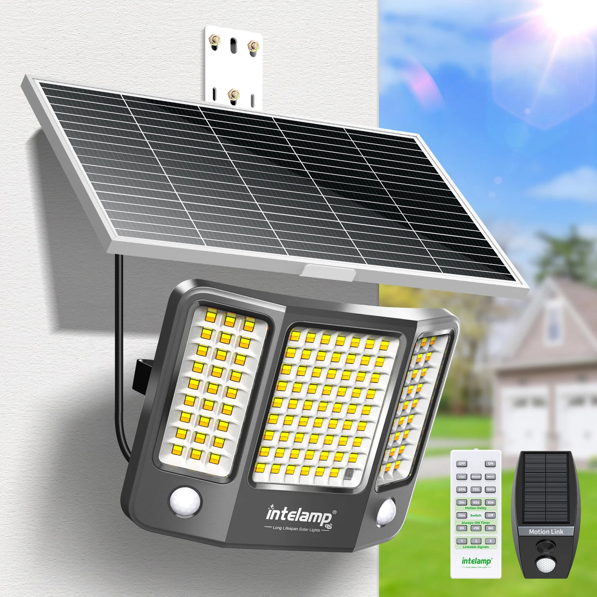 Intelamp Outdoor Solar Flood Light