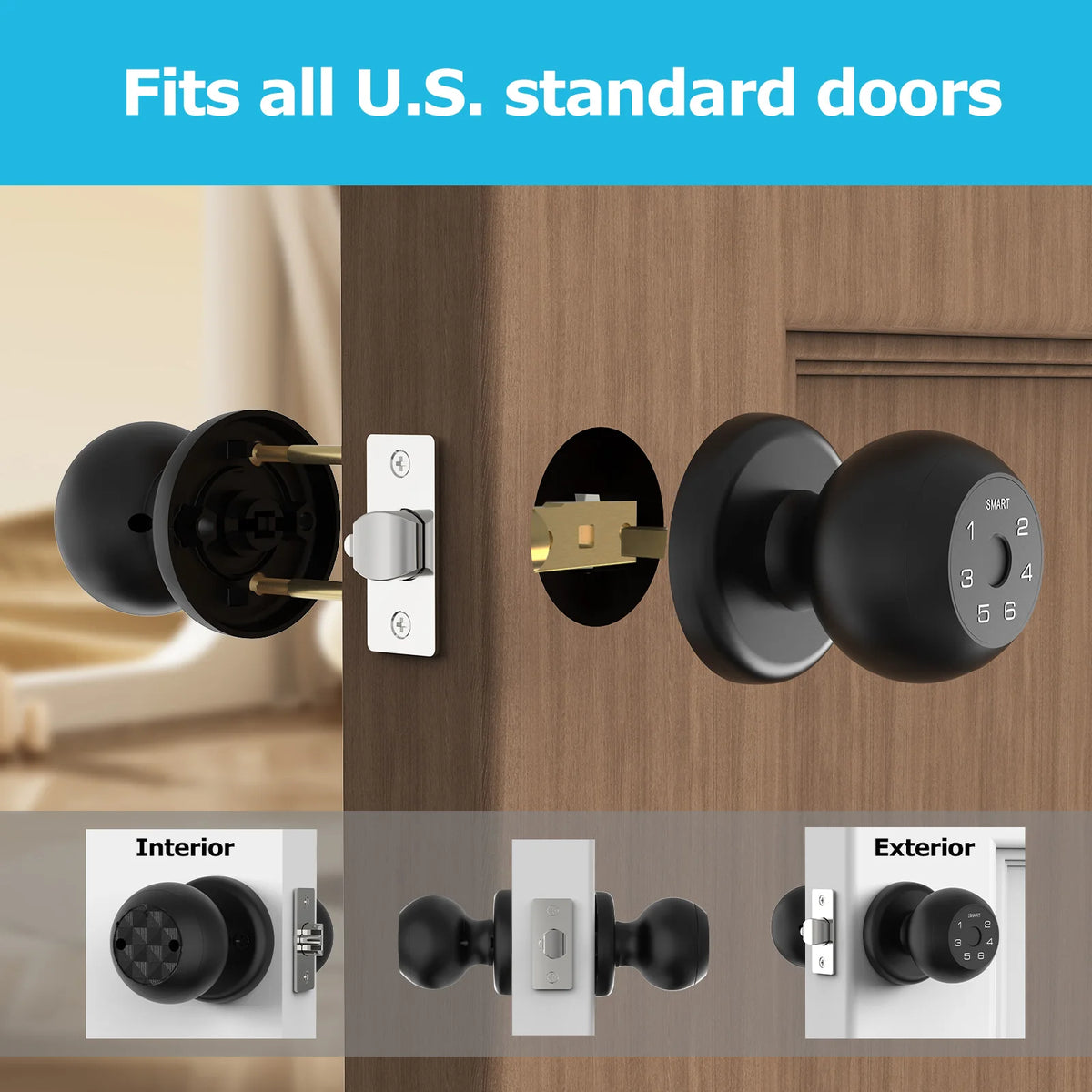 Viladepot Fingerprint Smart Lock For Interior Doors