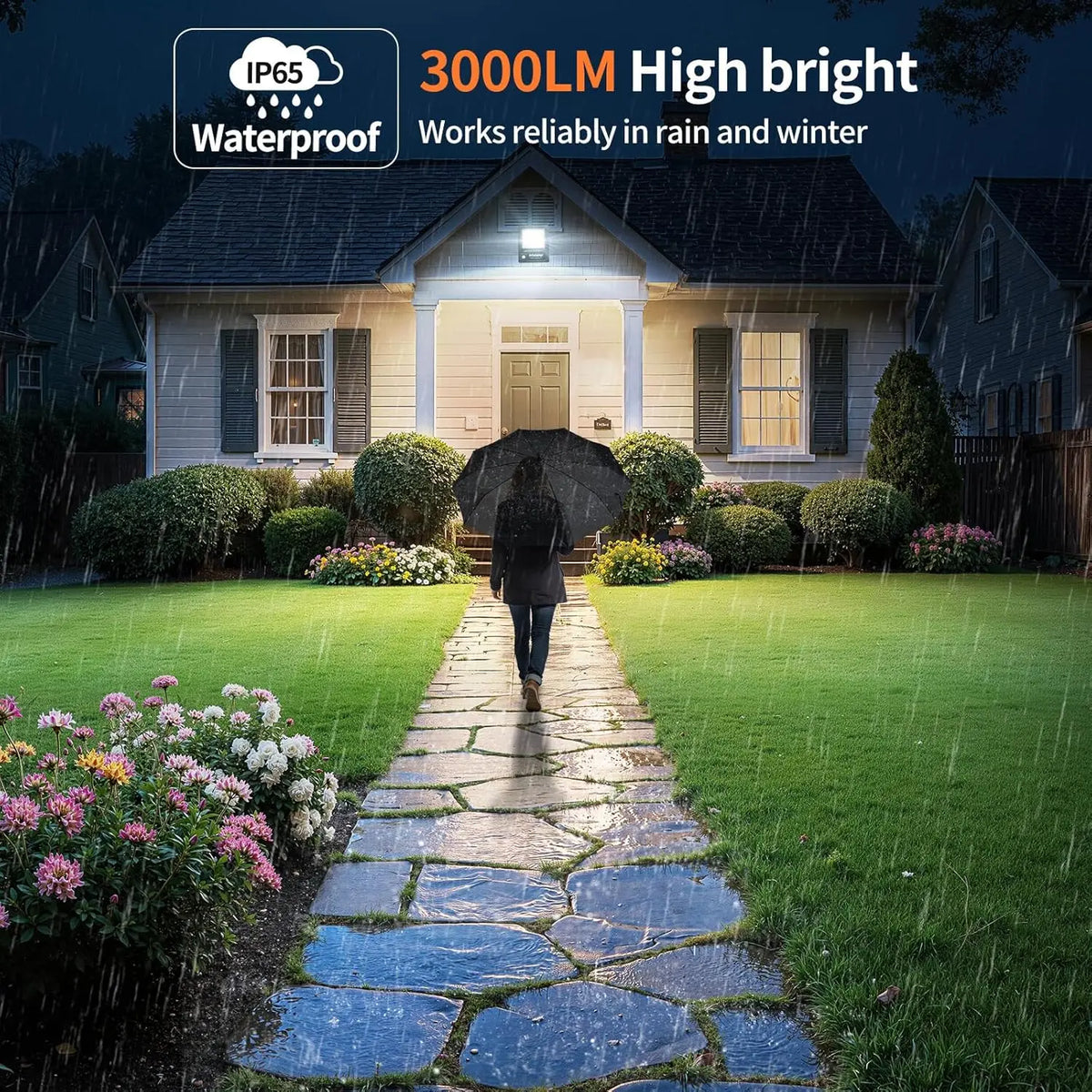 Intelamp Dual Sensor Outdoor Solar Lights
