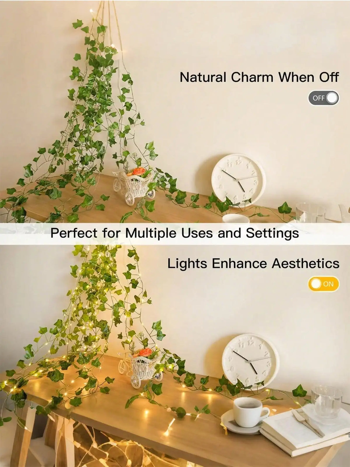 Battery Powered Led Ivy Vine Lights For Home Decor