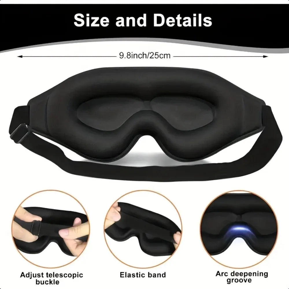3D Memory Foam Sleep Eye Mask With Adjustable Straps