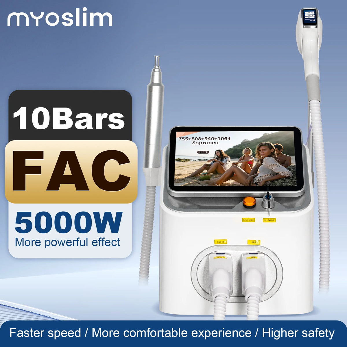 Myoslim Sapphire Diode Laser Hair Removal Machine