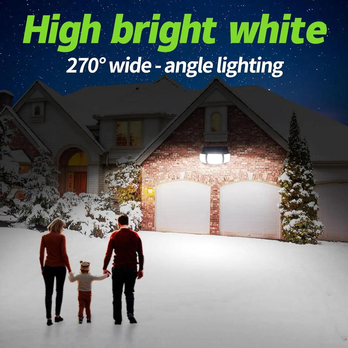 Intelamp Outdoor Solar Flood Light With Motion Sensors