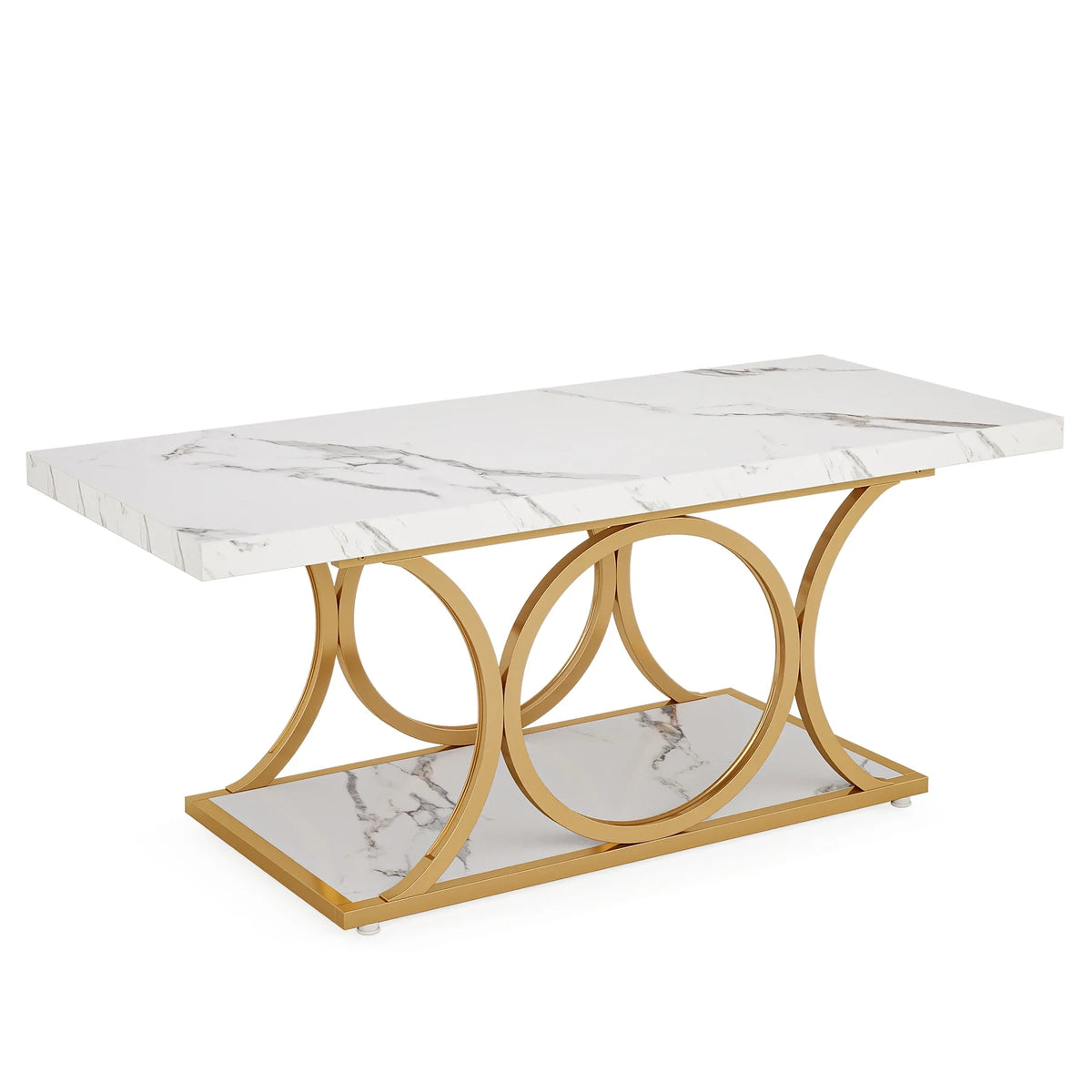 Tribesigns Modern Rectangle Wooden Coffee Table