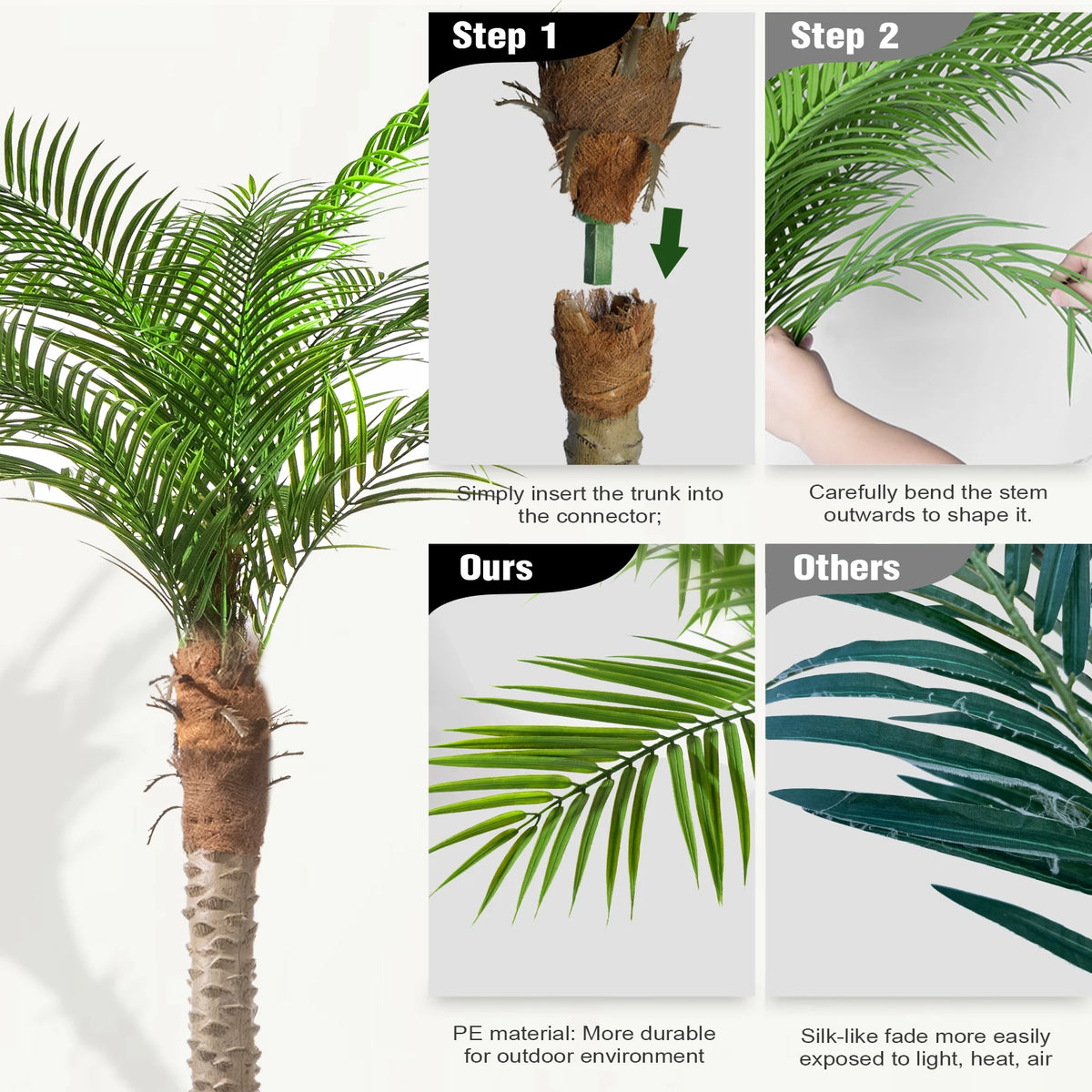 Olitree Indoor Outdoor Artificial Palm Tree