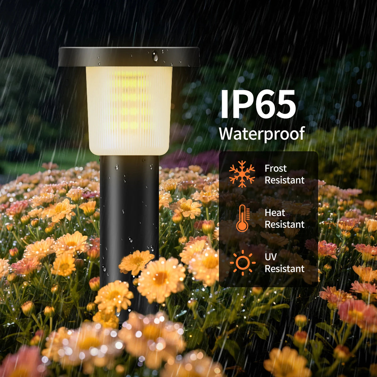Intelamp Solar LED Pathway Lights For Lawn And Garden