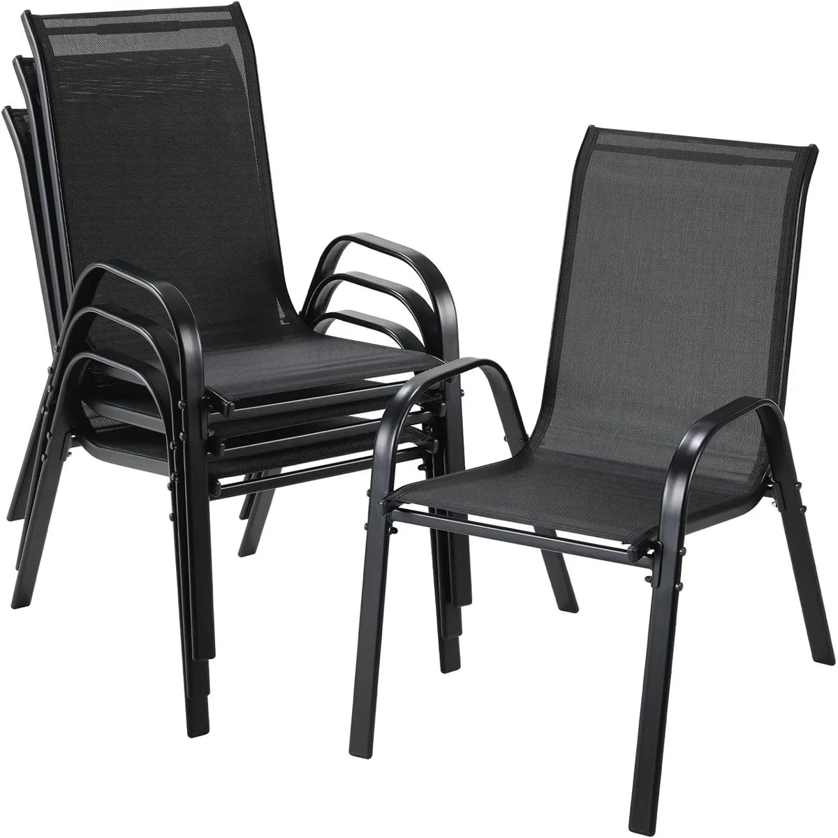 Steel Frame Teslin Fabric Folding Garden Chairs