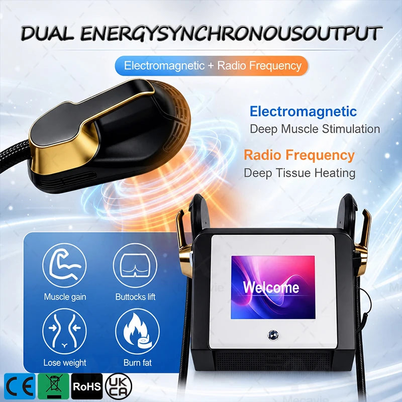 EMSNova 7000W HIEMT Sculpt Machine 2 Handles 2026 Hot Fat Reduction Muscle Building Butt Lifting Salon Home CE Certified