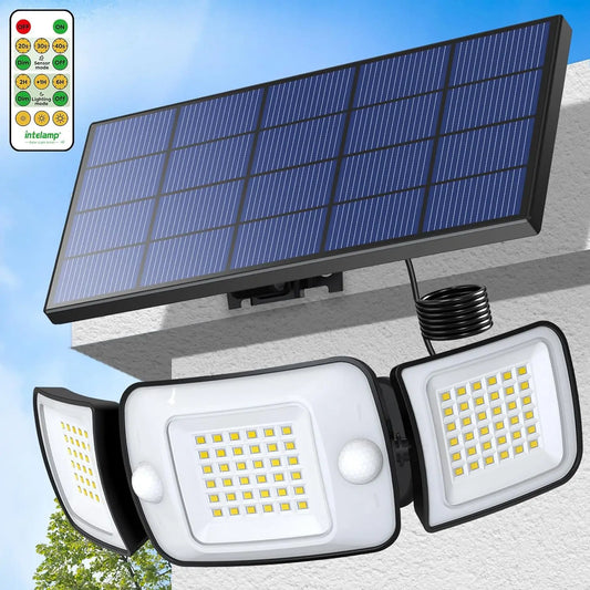 Intelamp Dual Sensor Solar Outdoor Wall Light