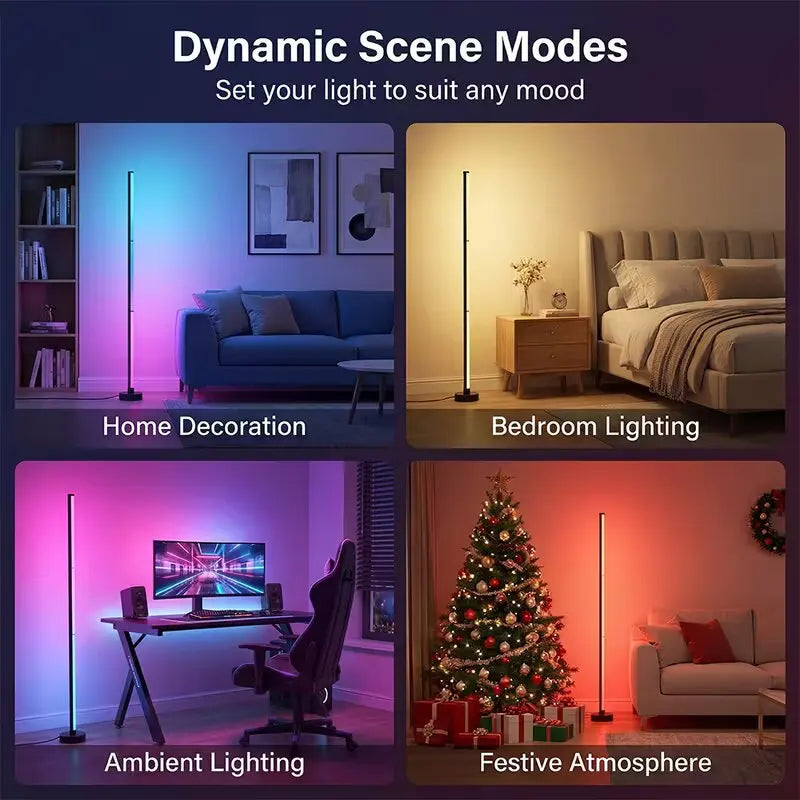 ELEGORRY Smart RGB Corner Floor Lamp With App Control