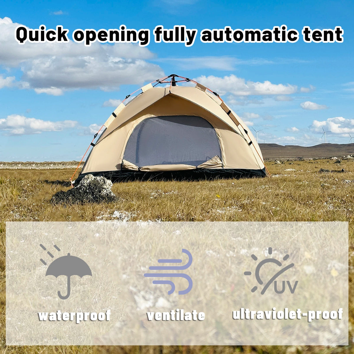 Pakicetus Instant Pop Up Waterproof Sunshade Canopy