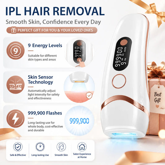 LYSMOSKI IPL Hair Removal Epilator With 9 Energy Levels