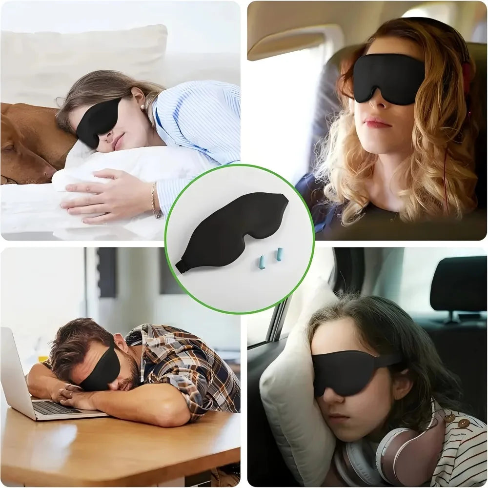 3D Memory Foam Sleep Eye Mask With Adjustable Straps