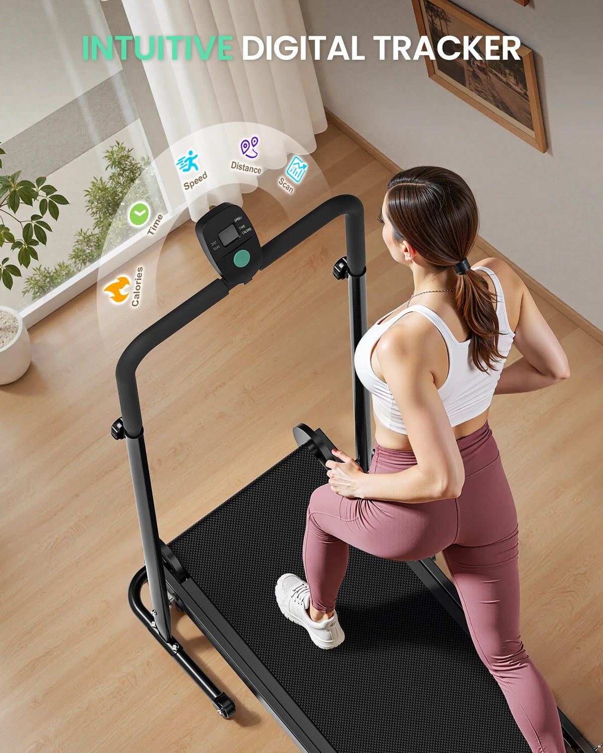 Akluer Mechanical Folding Treadmill For Home