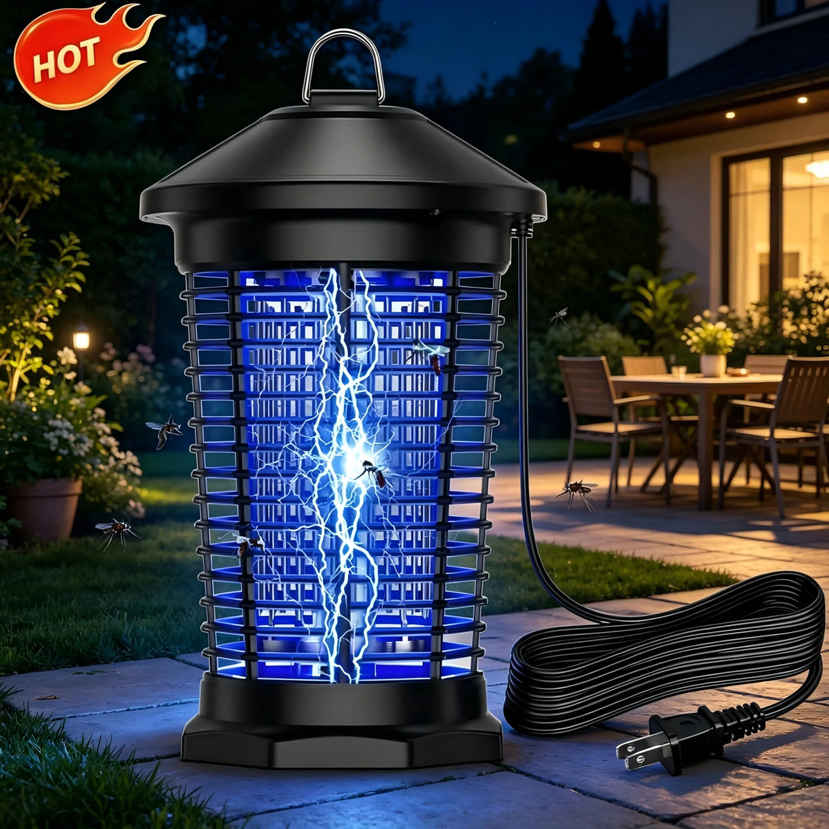 Electric Bug Zapper Lantern For Indoor Outdoor Insect Control