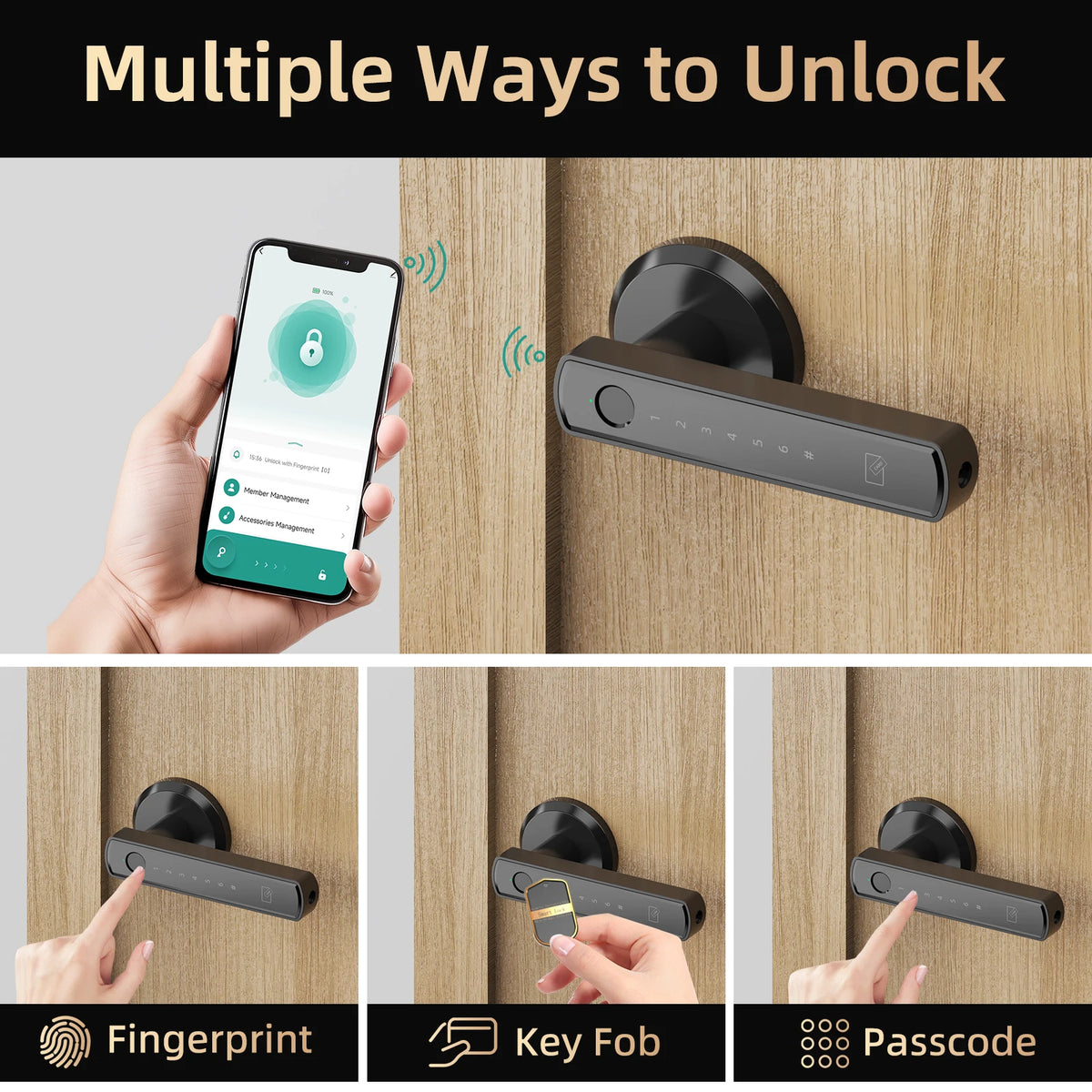 Viladepot Bluetooth Fingerprint Smart Door Lock