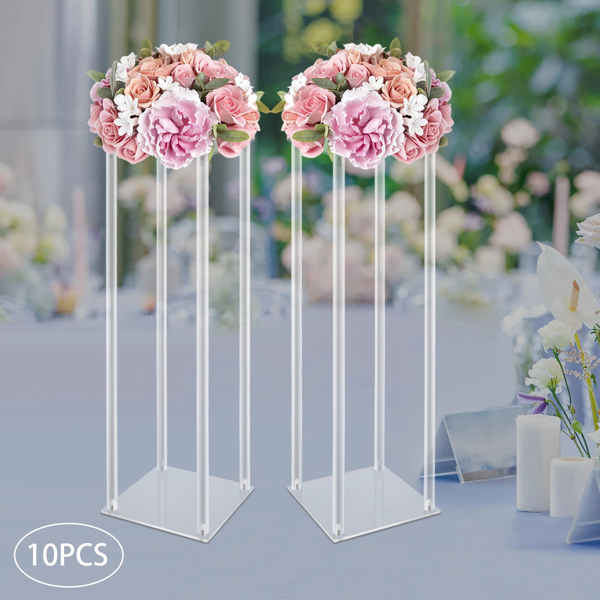 Geometric Acrylic Wedding Flower Centerpiece Stands