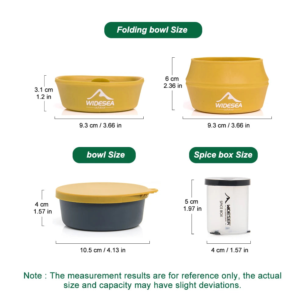 Widesea Portable Aluminum Camping Cookware Set