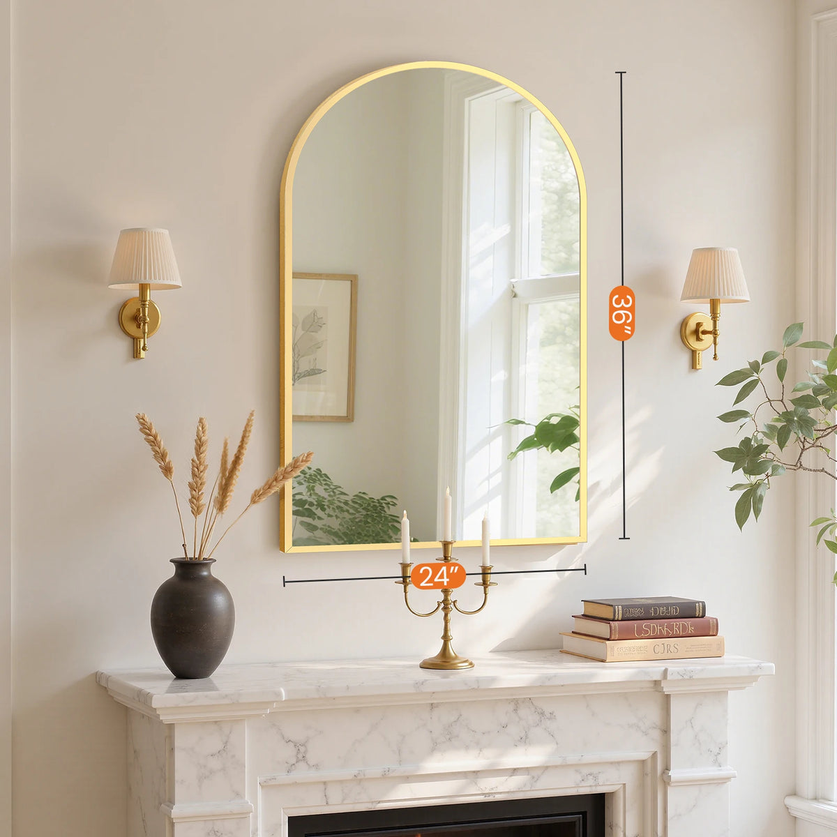 MCQ Arched Wall Mounted Bathroom Vanity Mirror