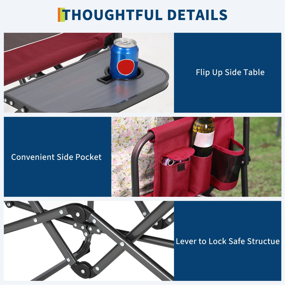 HiMISS Heavy Duty Folding Director Camping Chair