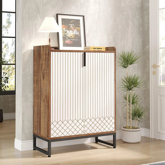 Tribesigns Modern Wood Shoe Cabinet