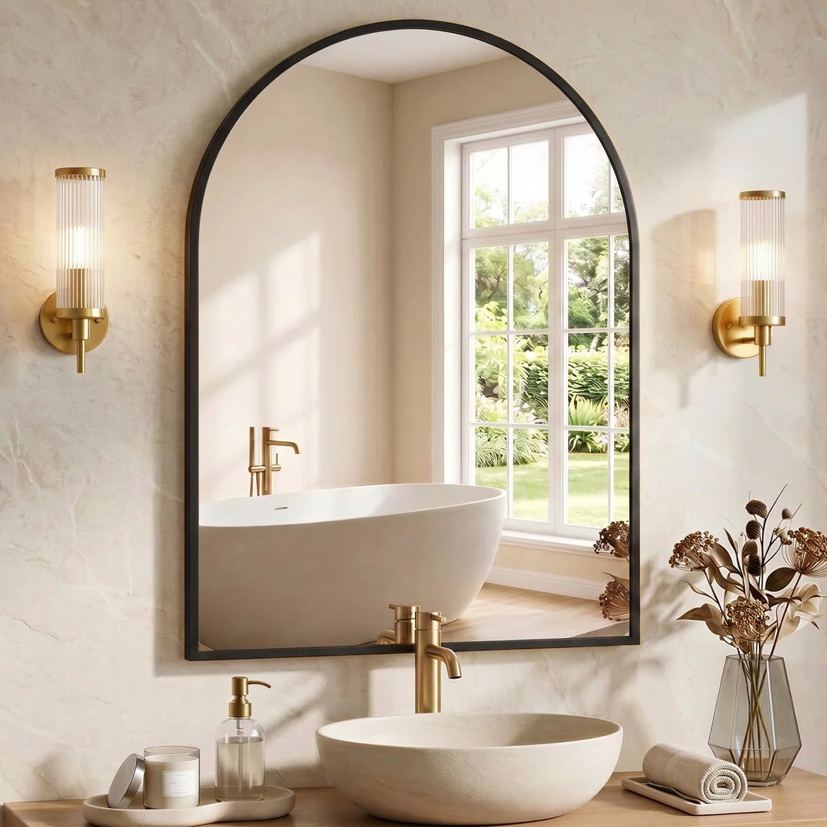 MCQ Arched Wall Mounted Bathroom Vanity Mirror