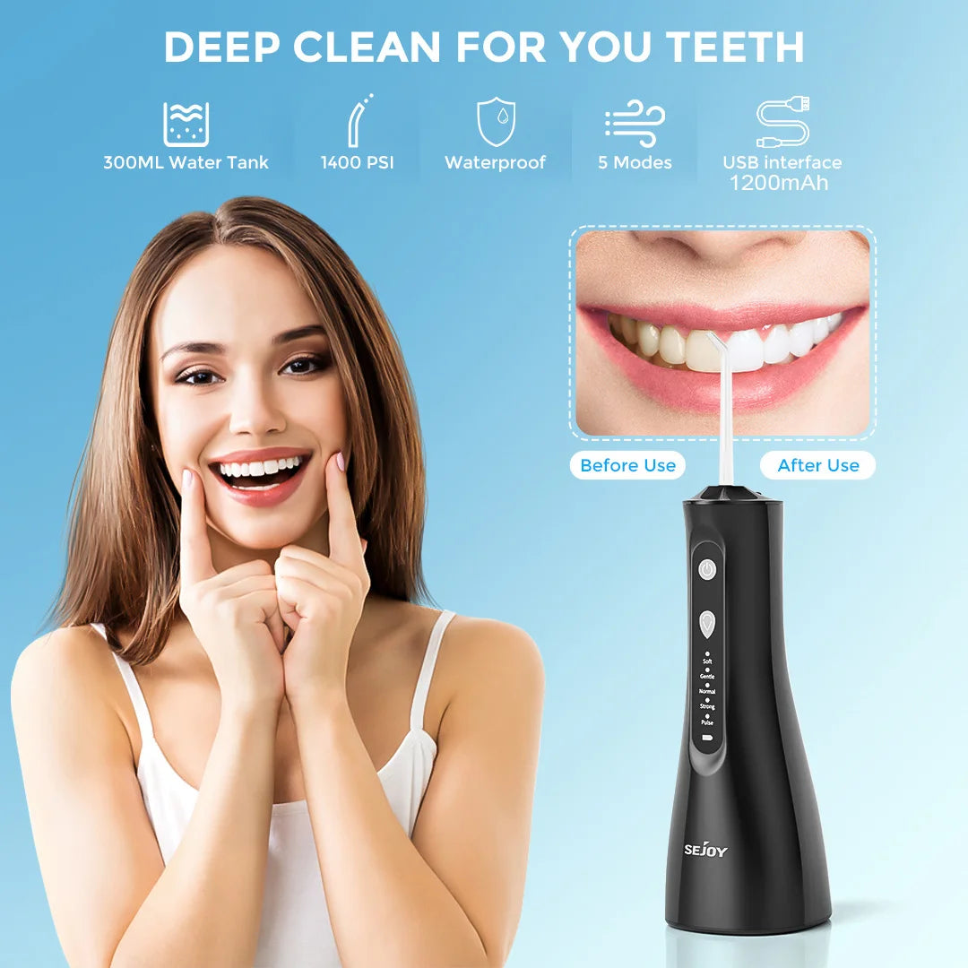 Sejoy Portable Electric Water Flosser Irrigator