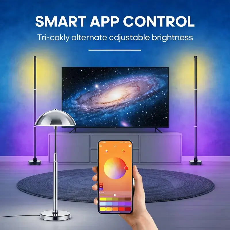 ELEGORRY Smart RGB Corner Floor Lamp With App Control
