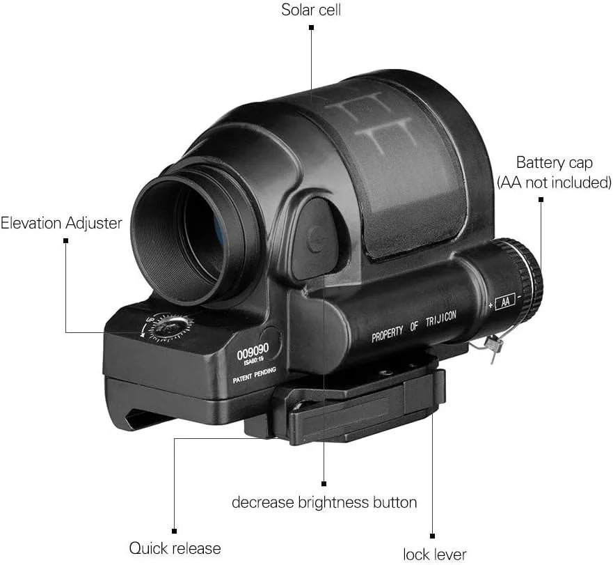 Nabila Solar Powered Reflex Red Dot Sight For Hunting