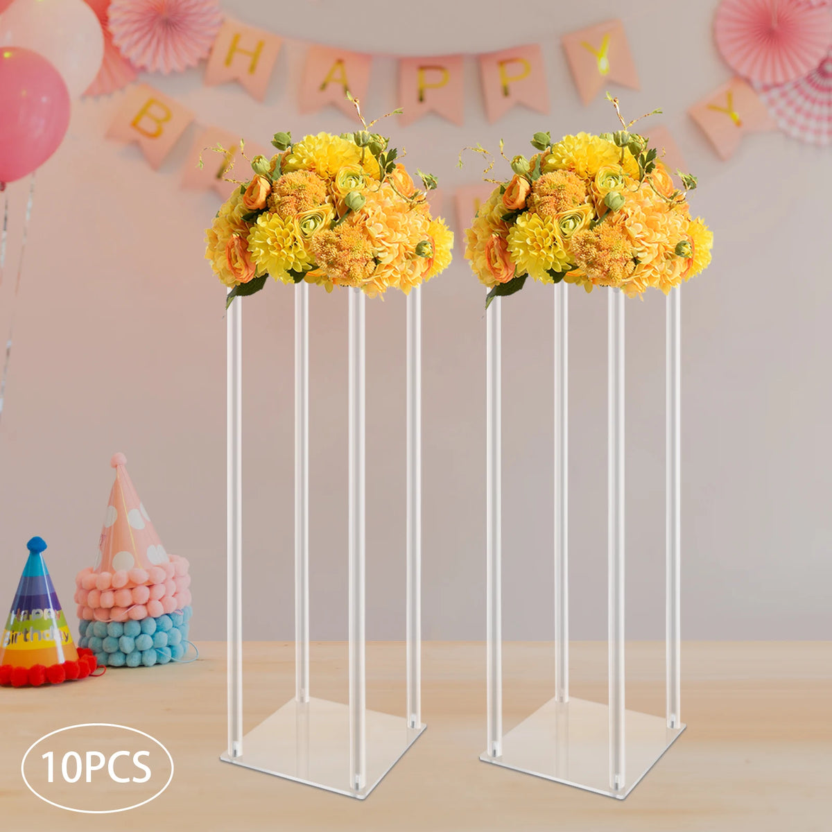 Geometric Acrylic Wedding Flower Centerpiece Stands
