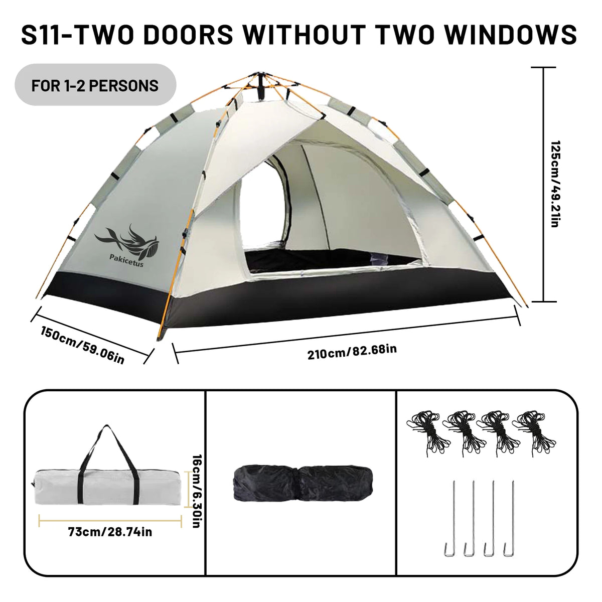 Pakicetus Automatic Pop Up Camping Tent