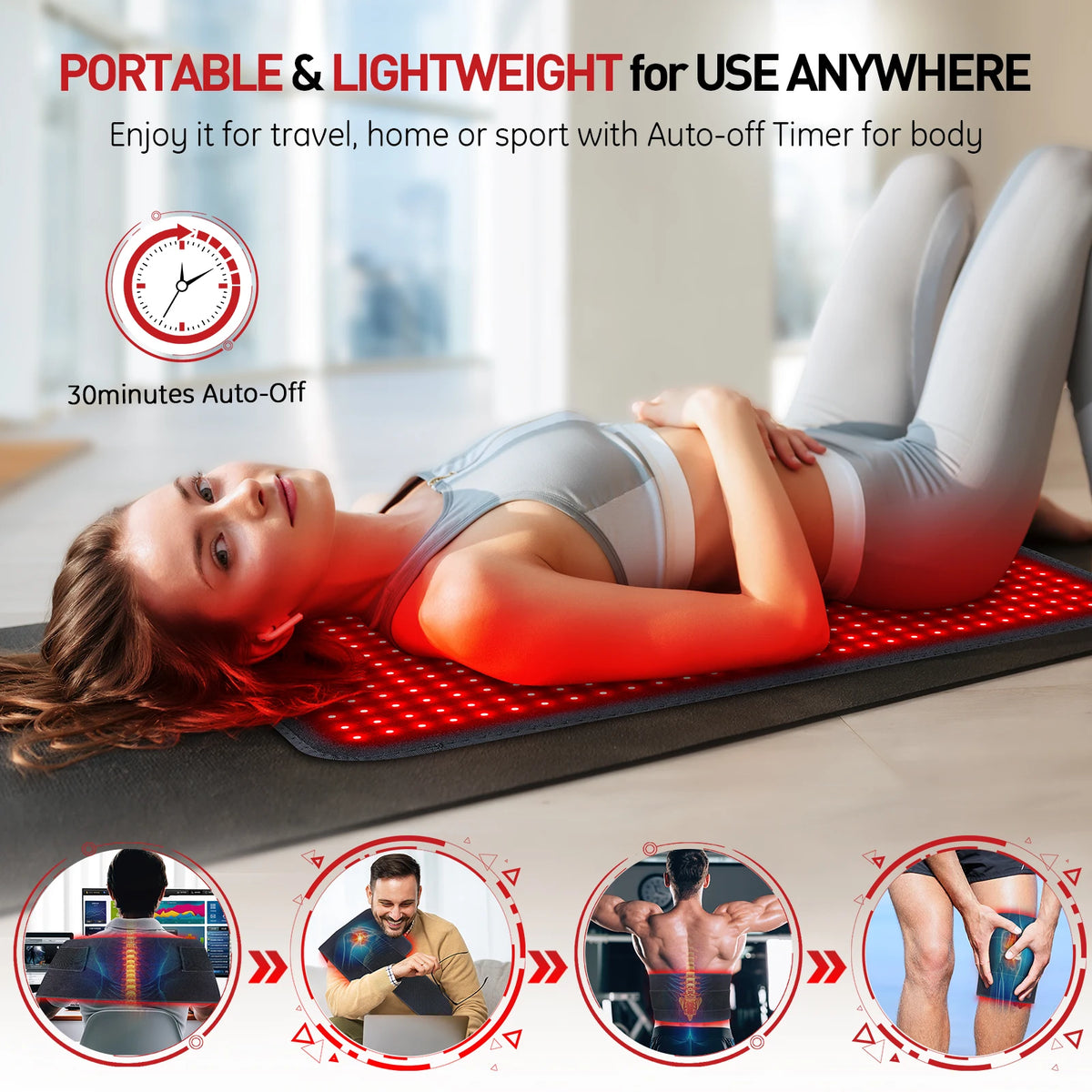 Astarexin Red Light Therapy Heating Pad