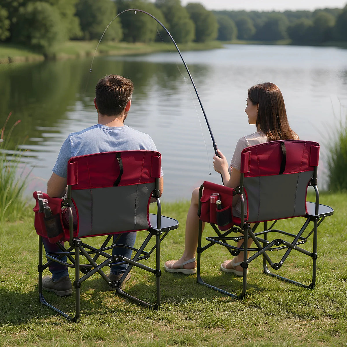 HiMISS Heavy Duty Folding Director Camping Chair