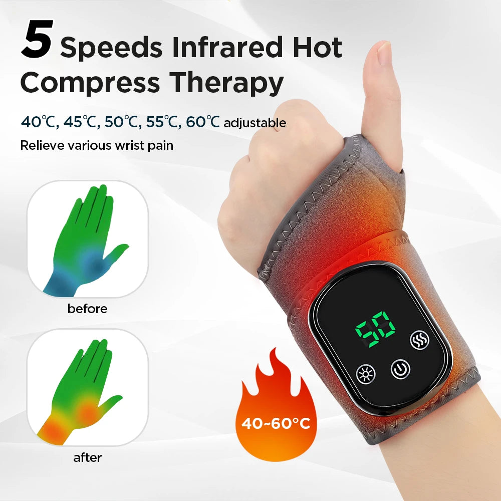 Agdoad Heated Wrist Massager Brace With Vibration