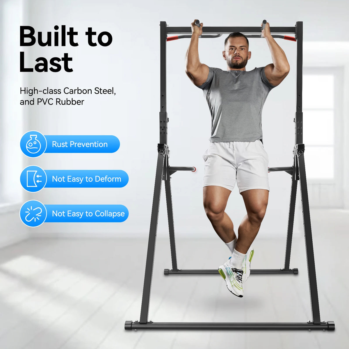 Foldable Adjustable Pull Up Station For Home