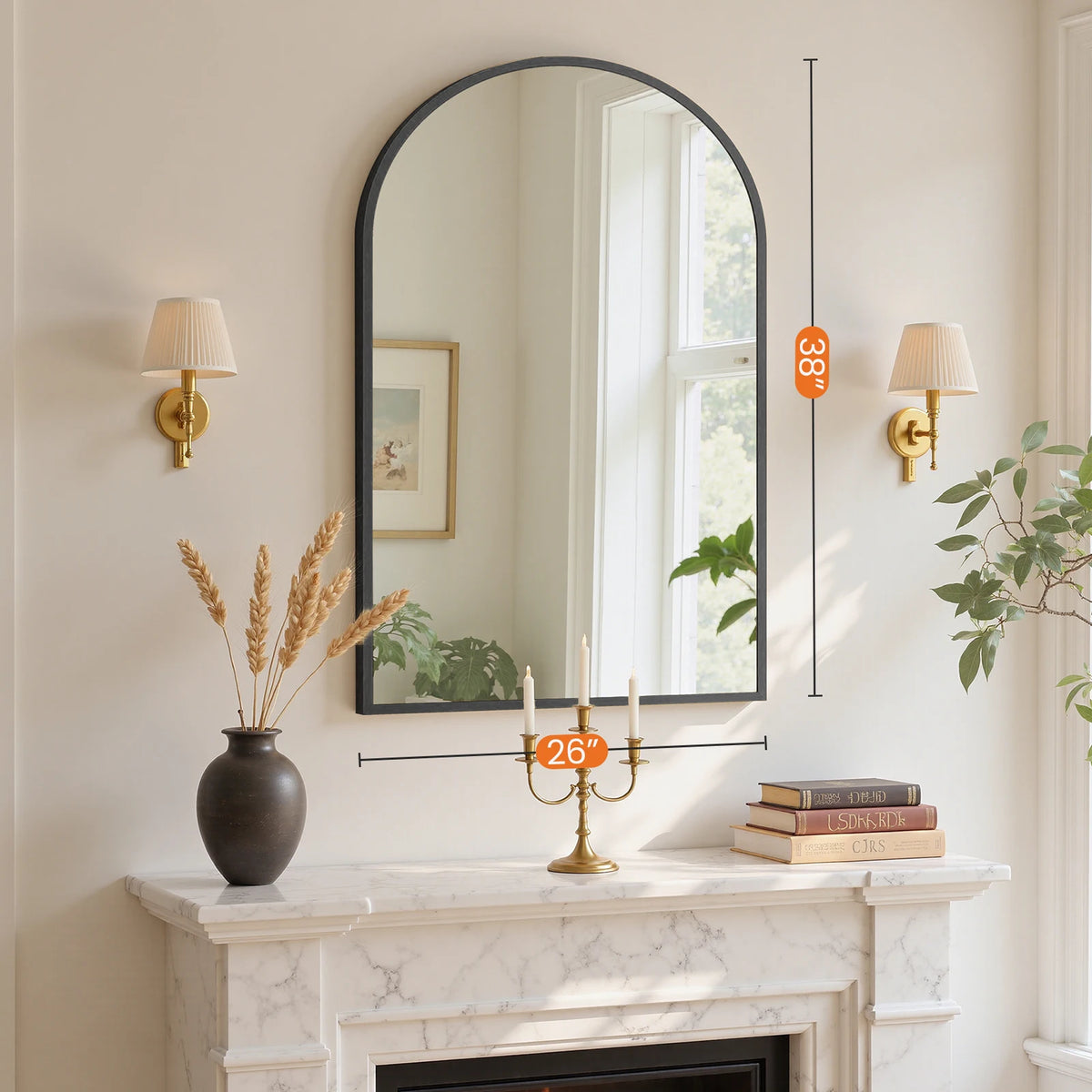 MCQ Arched Wall Mounted Bathroom Vanity Mirror